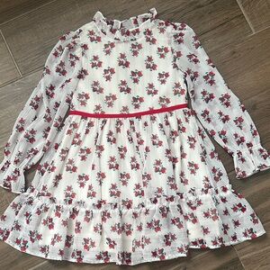 Janie and Jack Floral White and Red Kids Dress